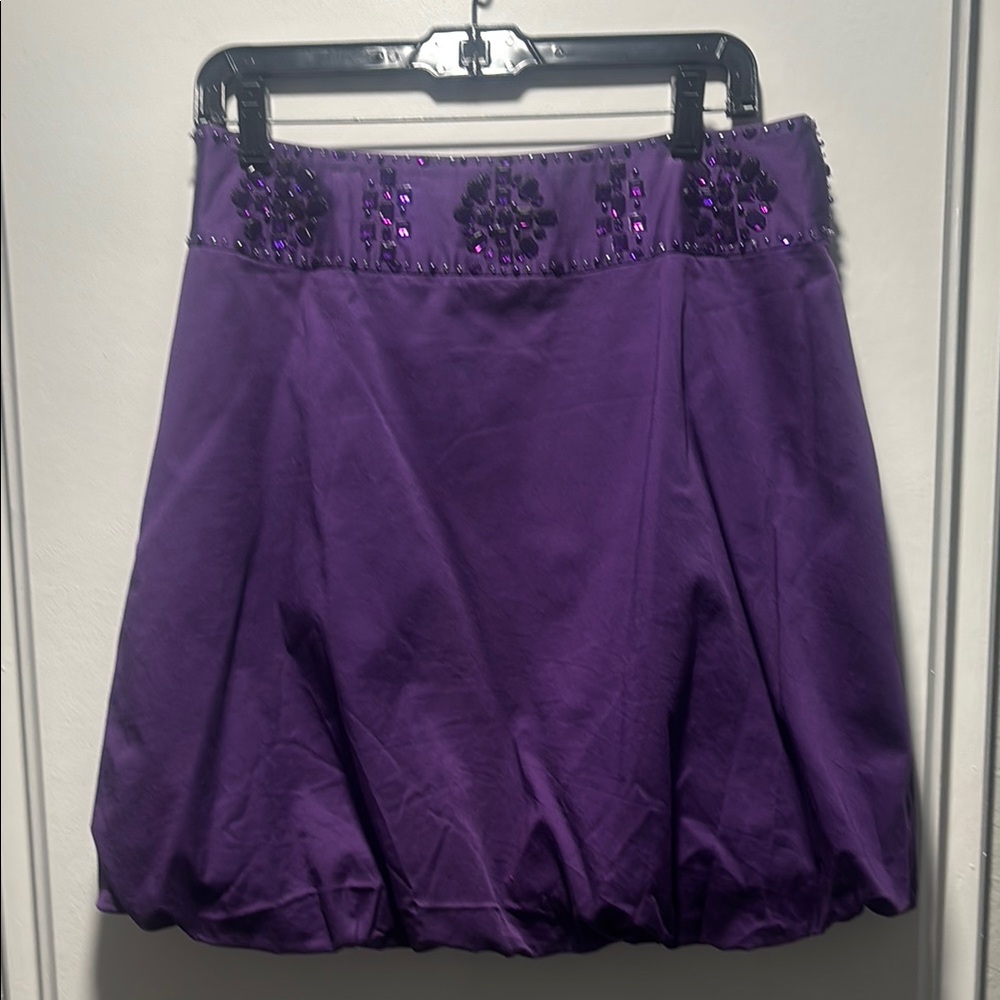 Kenar Purple Beaded Skirt